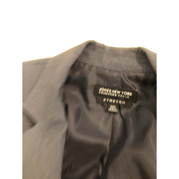 Jones New York Collection Stretch Women's Plus 22W Gray  Classic Single Button - Picture 6 of 10